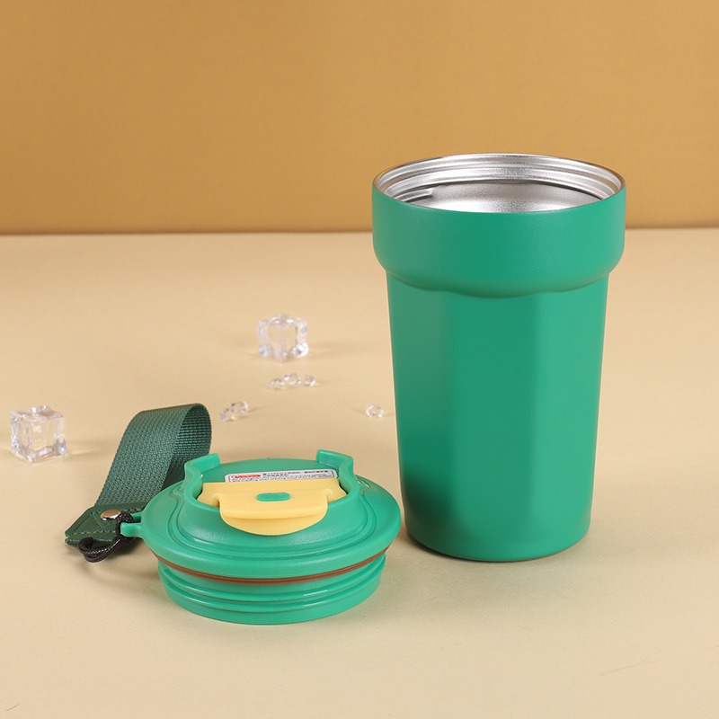 Stainless steel octagonal coffee cup, gift cup, high appearance level, outdoor portable car direct drinking, sports water bottle, insulated cup details Picture