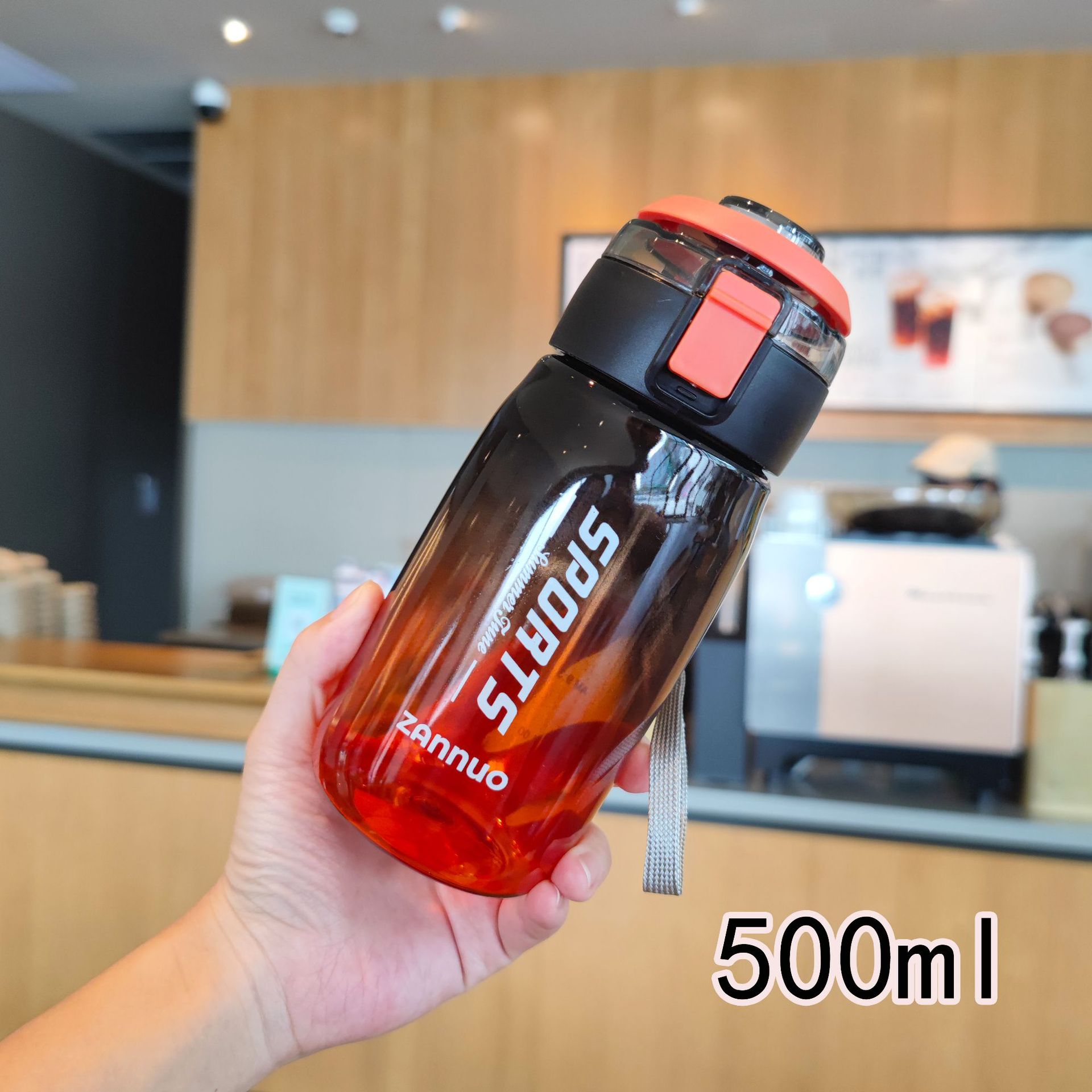 Simple new gifts for men and women, student cups, outdoor portable direct drinking plastic cups, jumping LIDS, lifting ropes, and space cups Specification drawing