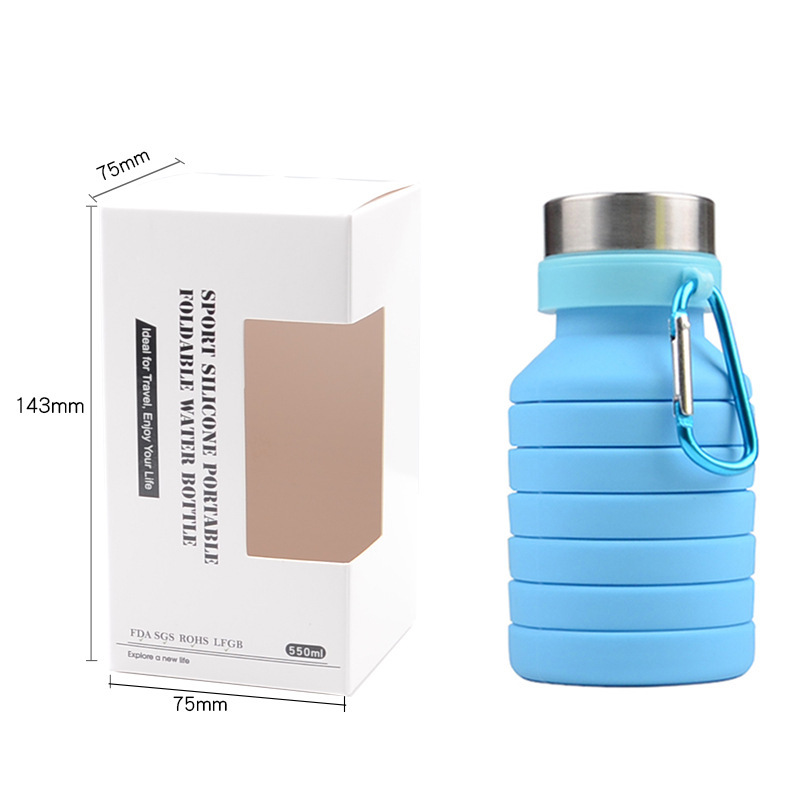 Cross-border exclusive portable silicone folding sports water bottle, large capacity 550ml telescopic cup, children's water cup manufacturer now available Application Scenario