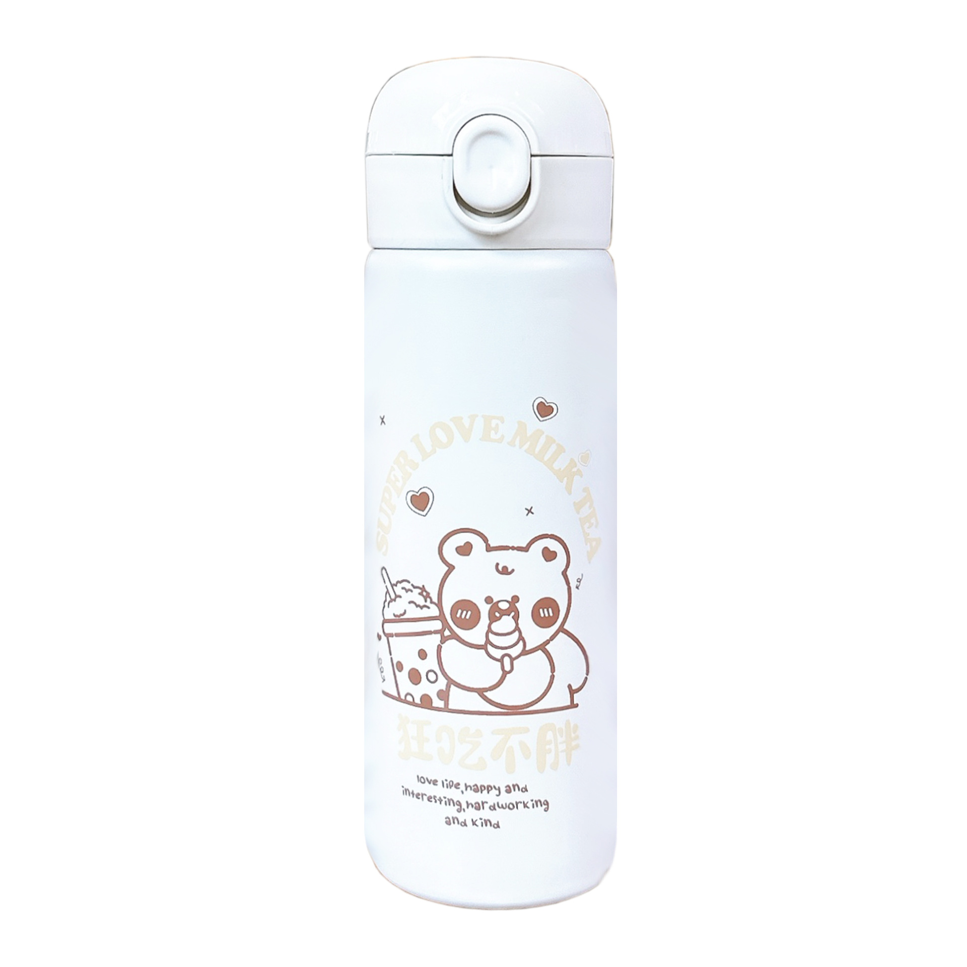 New cartoon insulated cups for direct drinking, high appearance level, student portable cups with spring LIDS, stainless steel gift cups wholesale Item Picture