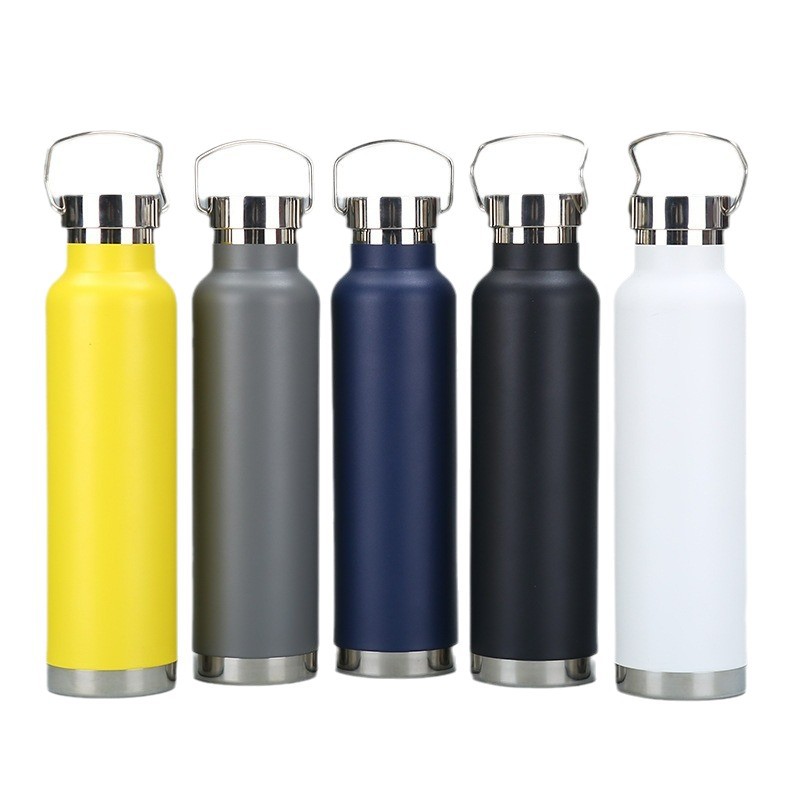 American-style large-mouth sports kettle, 304 double-layer stainless steel sports bottle, space kettle, outdoor sports insulated cup Item Picture