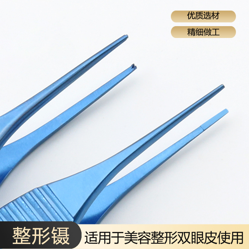 Butterfly Feather Ophthalmic tweezers, double eyelid tweezers, Edison plastic surgery tweezers, tissue tweezers, Platform, toothed tweezers, hook suture removal tweezers Specification drawing