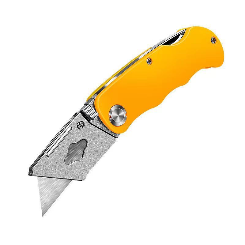 Factory wholesale thickened heavy-duty folding knives, aluminum alloy carpet cutting knives, trapezoidal blades, undertaking foreign trade folding knives undefined