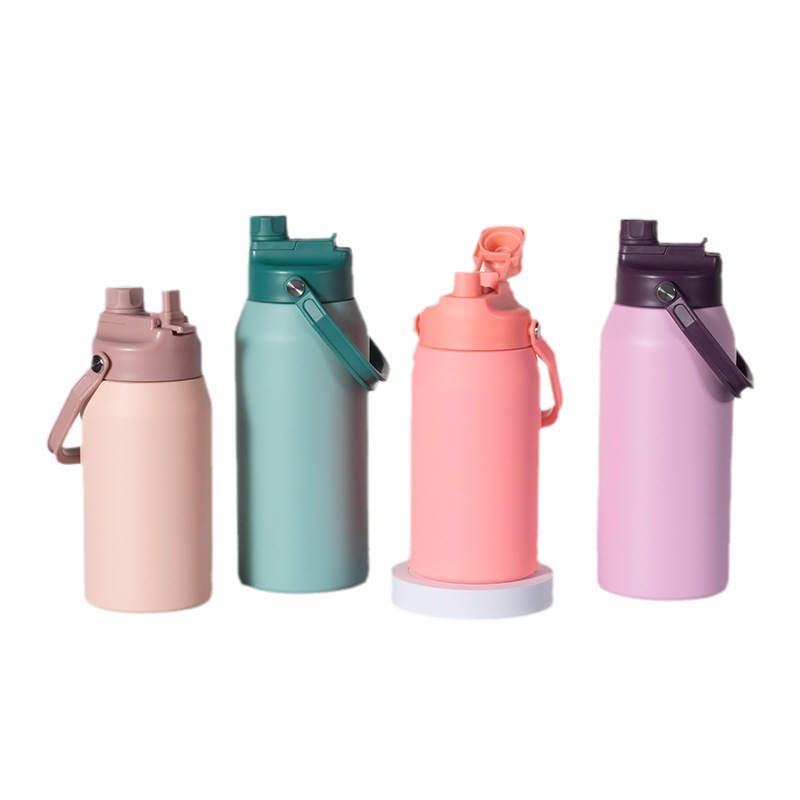 The 2025 new product features a unique private mold double-drinking large pot, a portable insulated cup, a sports pot with a large capacity and an extra-large mouth Item Picture