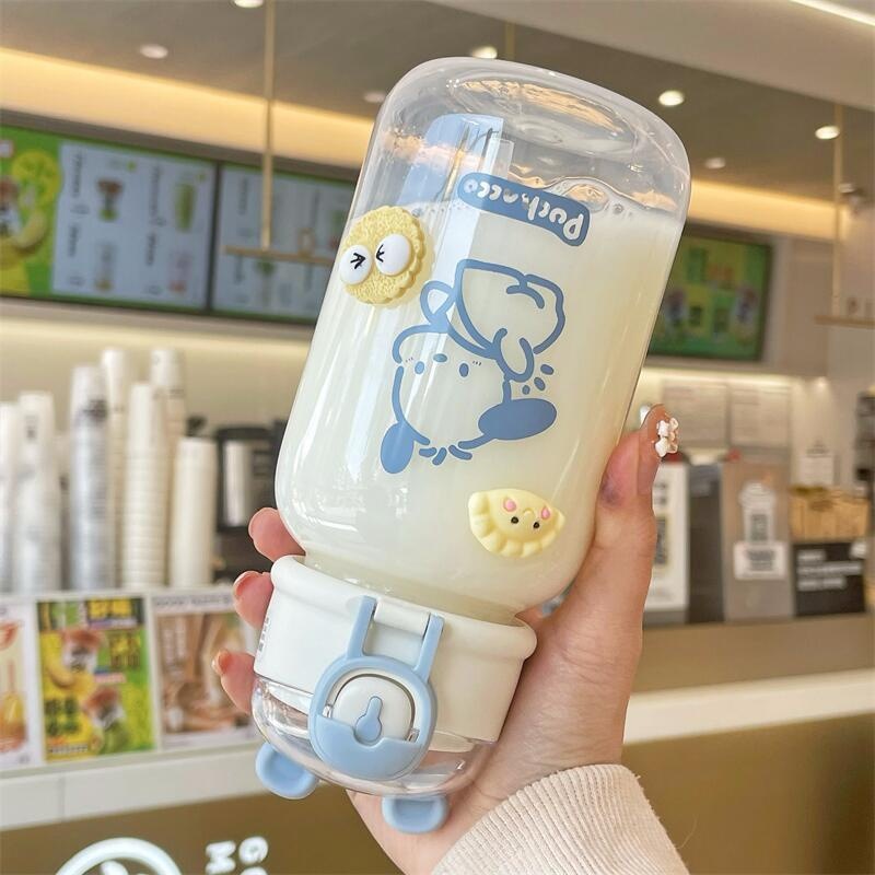 ins High appearance level straw cup for female students, durable, cute and simple plastic cup, food-grade large-capacity niche cup Application Scenario