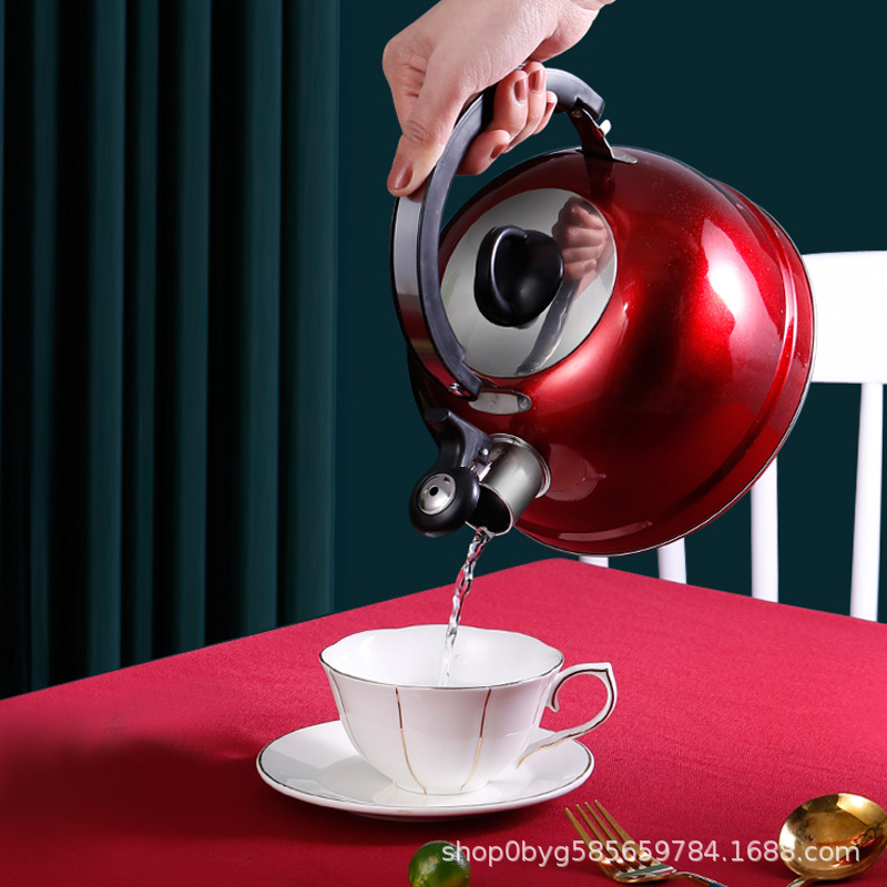 We supply cross-border stainless steel flat-bottomed kettles, hemispherical sounding water kettles, induction cookers, suitable for boiling water kettles and gifts Specification drawing