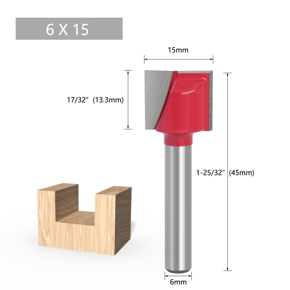 6 clear bottom knives, woodworking milling cutters, slotting tools, engraving machines, CNC tools, red flat-bottomed knives, tungsten steel alloy sheets undefined