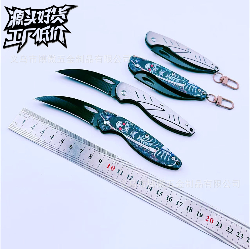 Factory direct sales of outdoor folding knives, household sharp and high-hardness fruit knives, multi-functional portable self-defense knives details Picture