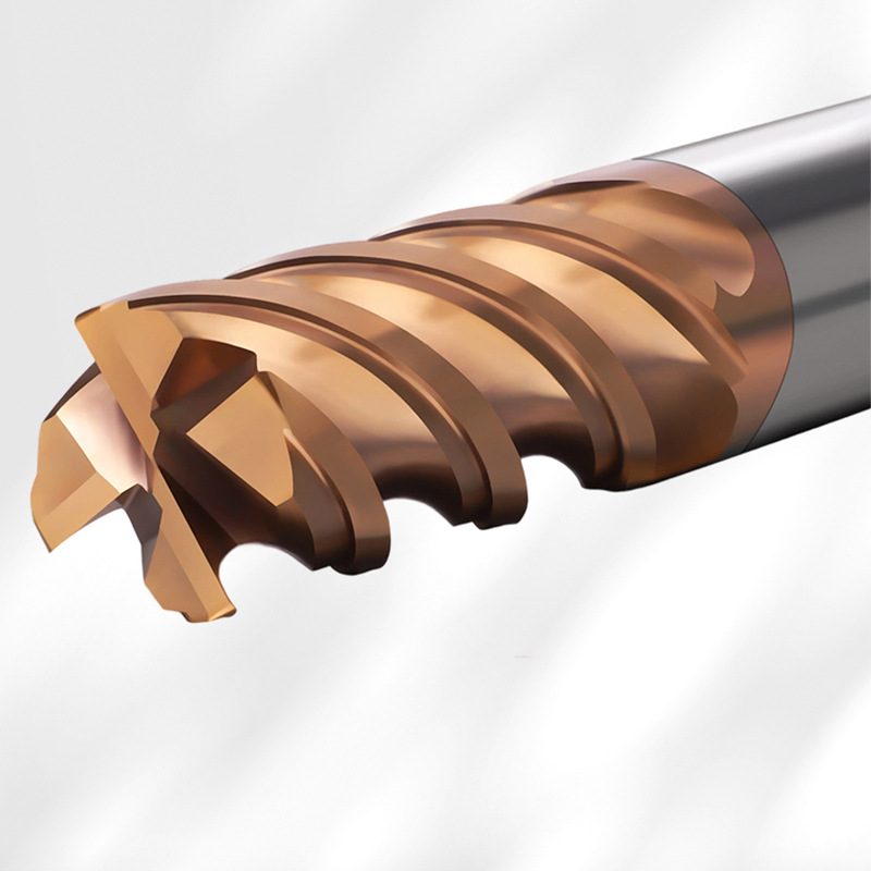 Original production of U6065 die steel special round nose milling cutters, tungsten steel hard alloy R Angle bull nose end milling cutters with 4 edges Application Scenario