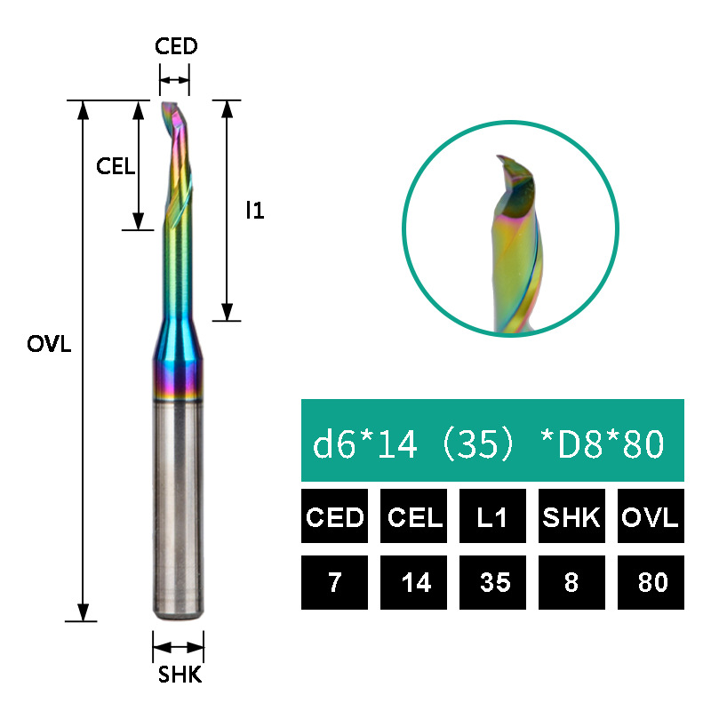 Single-edge milling cutters for cobalt-containing high-speed steel M35, profiling milling cutters for aluminum alloy profiles, engraving of doors, Windows and curtain walls undefined