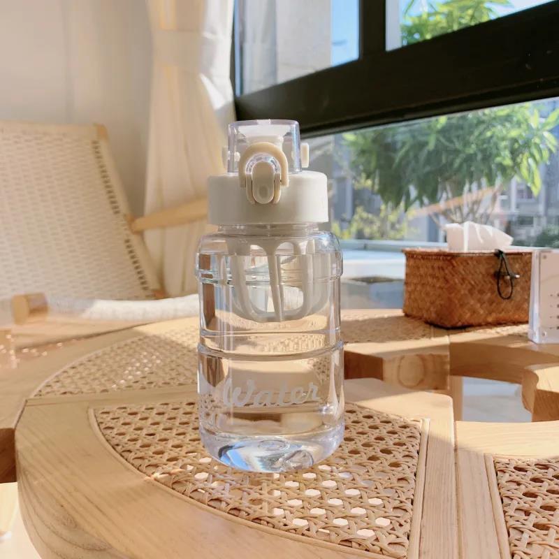 Water cup: High appearance level for girls, plastic cup, portable sports water cup, simple and fresh, anti-drop cup for male couples, casual cup Application Scenario