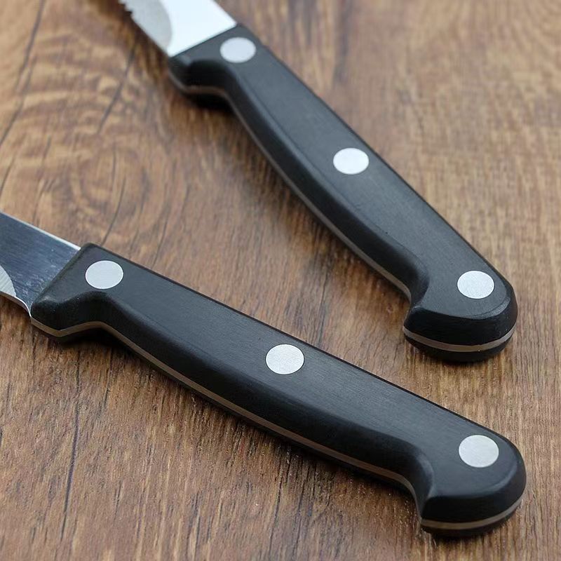 Yangjiang knife POM handle steak knife, stainless steel steak knife, table knife, household fruit knife, serrated small knife, bread knife details Picture