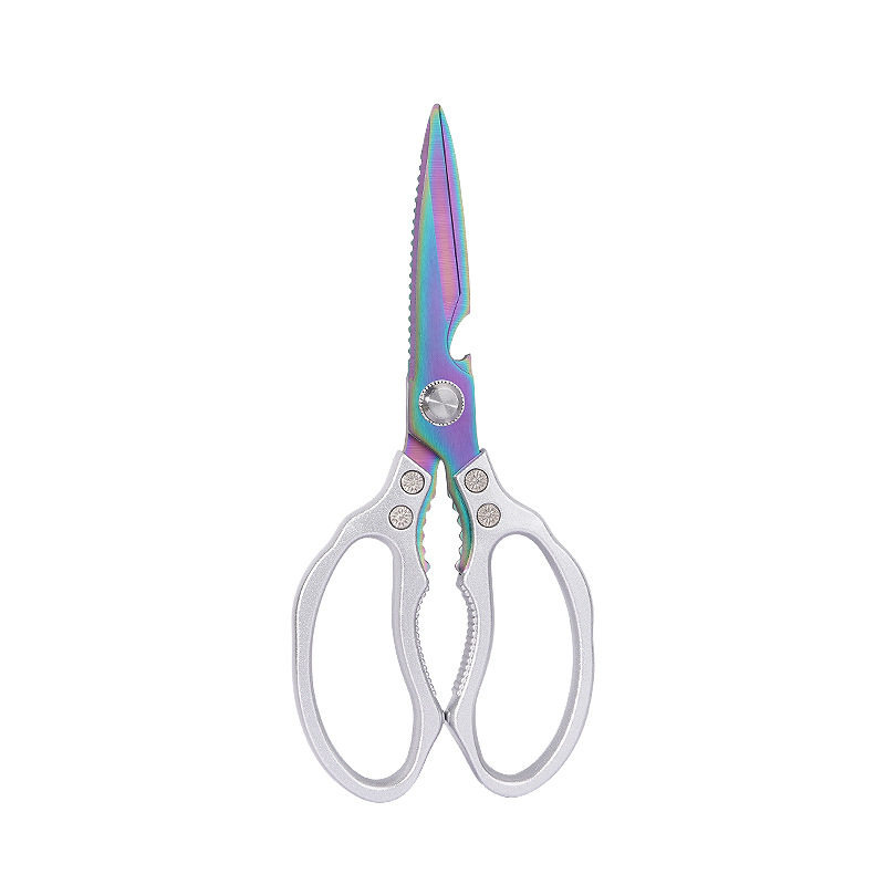 Lin Tai's lotus scissors, stainless steel kitchen scissors, multi-functional chicken bone scissors, and large household scissors for cutting chicken bones and fish Item Picture