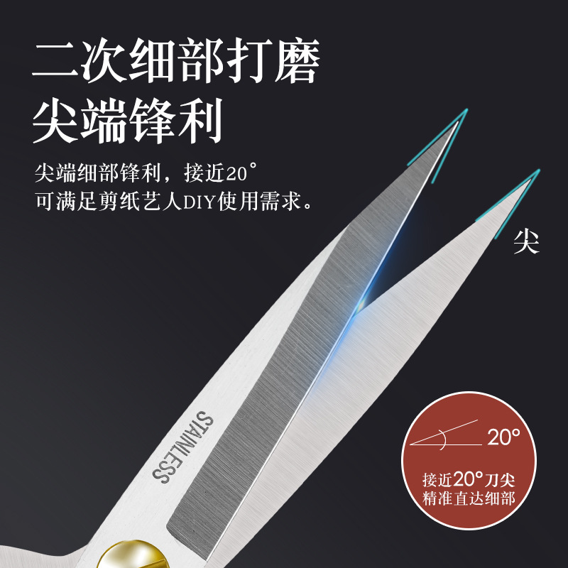 Lin Tai's household scissors, stainless steel alloy scissors, multi-functional scissors, office handicrafts, student scissors for window decorations and embroidery Application Scenario