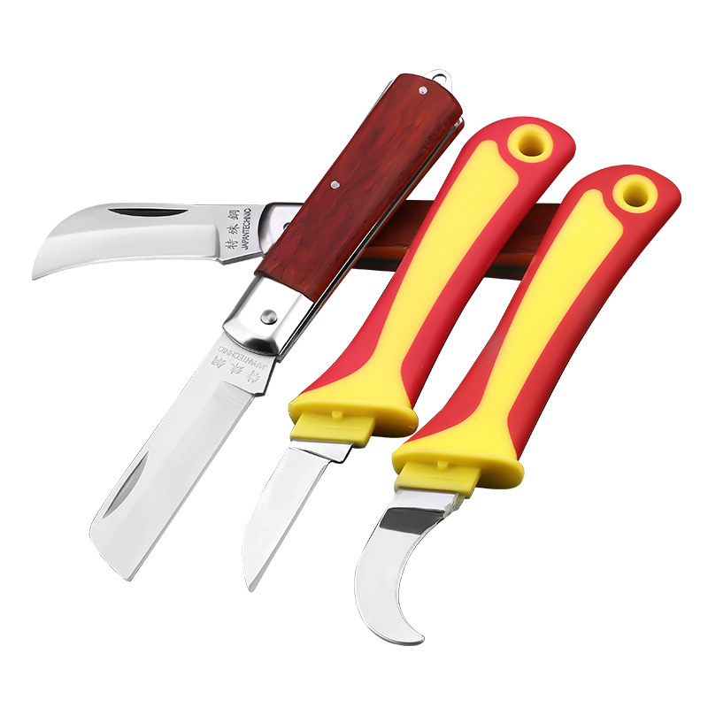 Cross-border insulated electrician's knife, multi-functional plastic handle electrician's knife, cable stripping knife, cable cutting tool in stock Item Picture