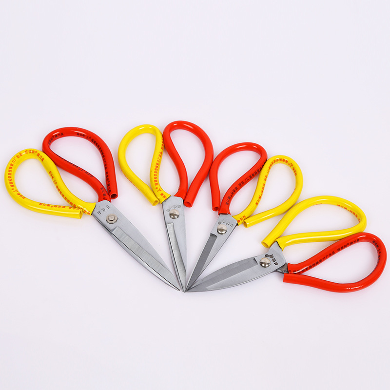 Wholesale industrial and household scissors, stainless steel electroplated straight head tailor scissors, polished anti-rust straight head scissors wholesale full figure
