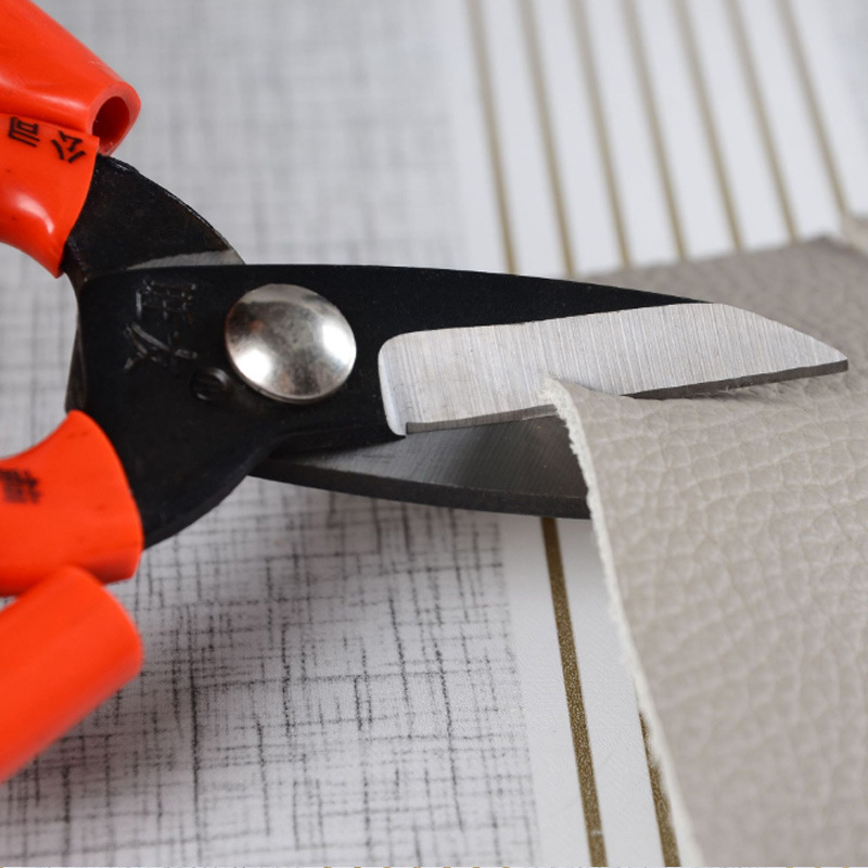 Powerful thickened iron sheet shears, industrial shears, thin iron and leather shears, wear-resistant electrical keel, special shears for wires details Picture