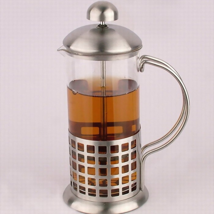 Stainless steel external drag French filter press, French press press, tea infuser, tea brewer, coffee filter, milk foam, high borosilicate details Picture