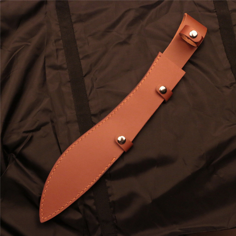 Outdoor knife sheath, genuine leather knife sheath, cowhide knife sheath, portable self-defense leather knife sheath, fruit knife blade protection Specification drawing