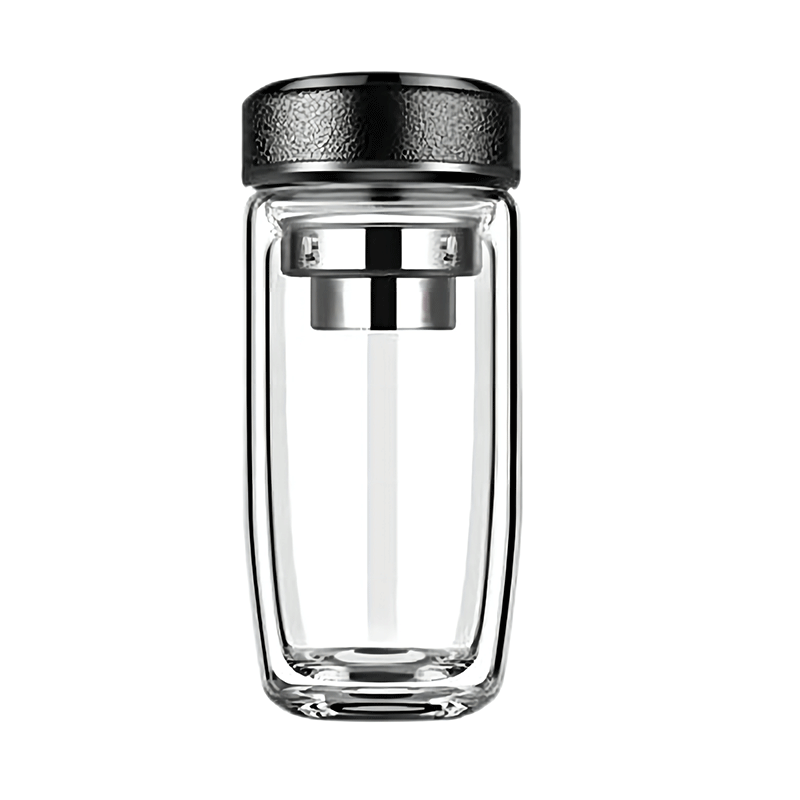 Smart tea-water separation brewing cup, double-layer glass cup, household anti-scald high borosilicate glass water cup, event gift Item Picture