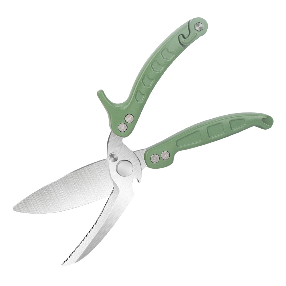 Monster Scissors Refrigerator Scissors, Stainless Steel SK5 Aluminum Alloy Scissors, Household Kitchen Scissors, Multi-functional Chicken Bone Scissors Item Picture