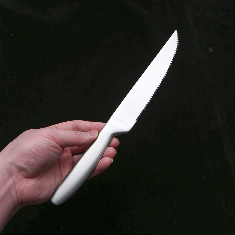 Baishida titanium purification stainless steel dining knife, steak knife, sharp steak knife for Western restaurants, Nordic tableware, fruit knife Specification drawing
