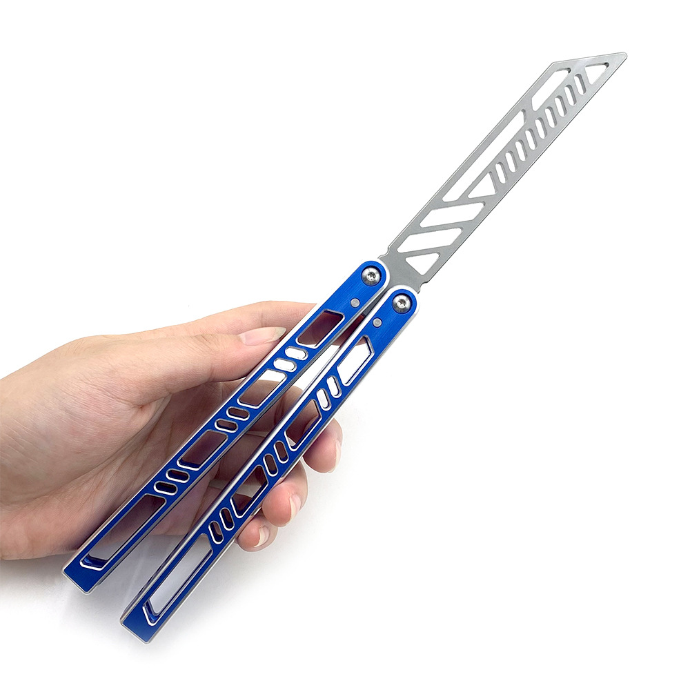 SF Megalodong Butterfly Knife two-color uncut practice Freestyle training balisong Specification drawing