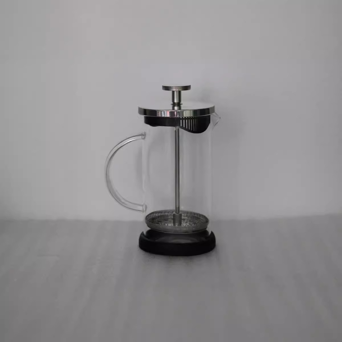 Glass handle French press, household French filter press, heat-resistant high borosilicate coffee pot, American utensils, glass measuring cup details Picture