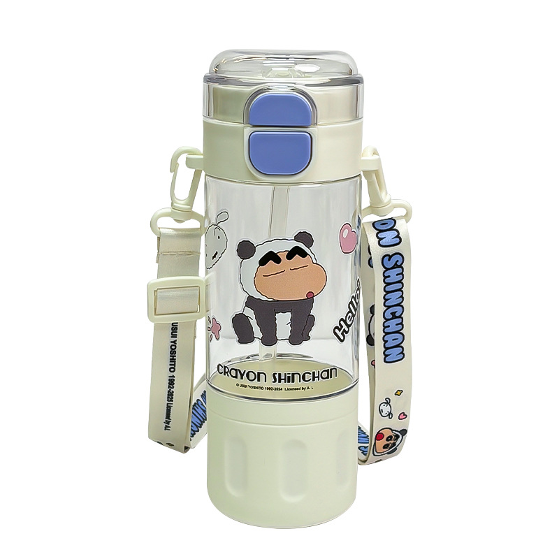 The Crayon Shin-chan series double-drinking plastic cup comes with an adjustable cup string for easy carrying. It features a locking design and is a drinking cup Item Picture