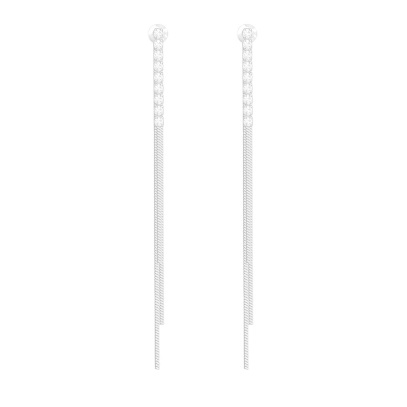 The new Korean-style fringed earrings are a versatile accessory for women. They are exquisite, simple and elegant. The stud earrings feature a niche design Item Picture