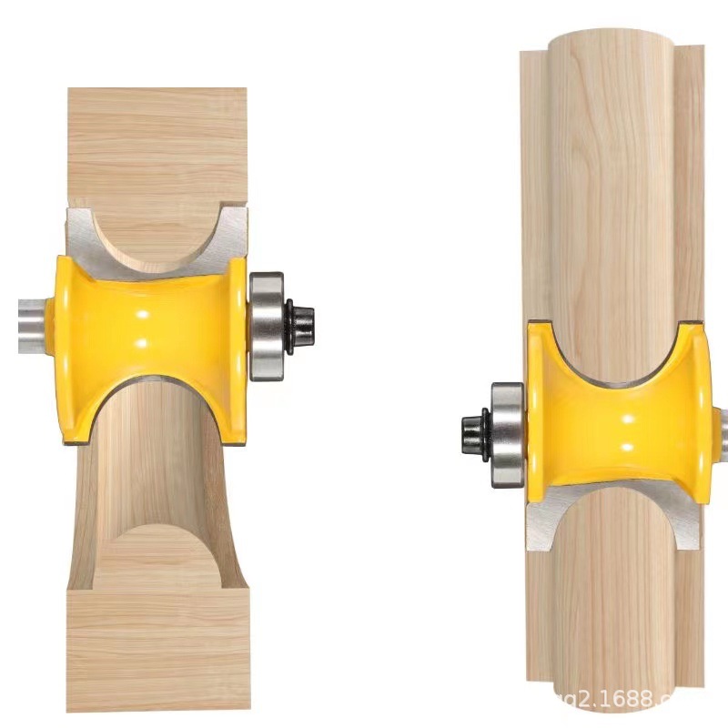 1/4 handle bearing semi-circular knife, 12 handles woodworking milling cutters, five ball milling cutters, and 8 handles of wooden stick trimming and engraving machine Application Scenario