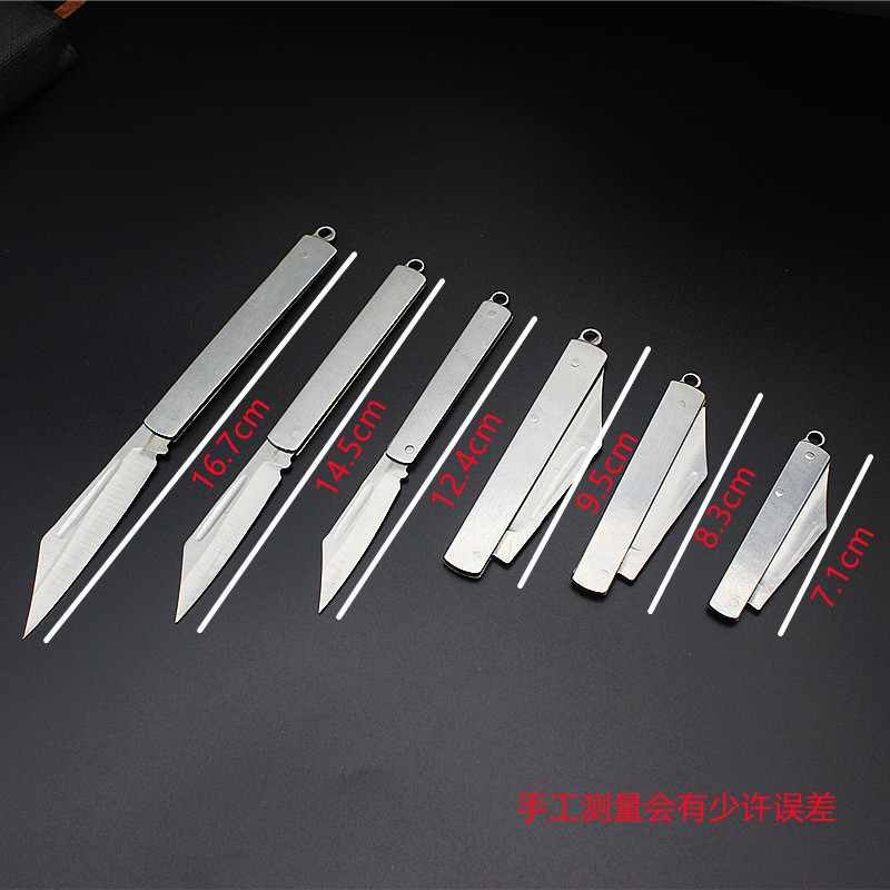 Pingnan Xiaodao stainless steel folding Fruit Knife, Small steel knife, mini portable folding knife, wholesale at two-yuan store Specification drawing