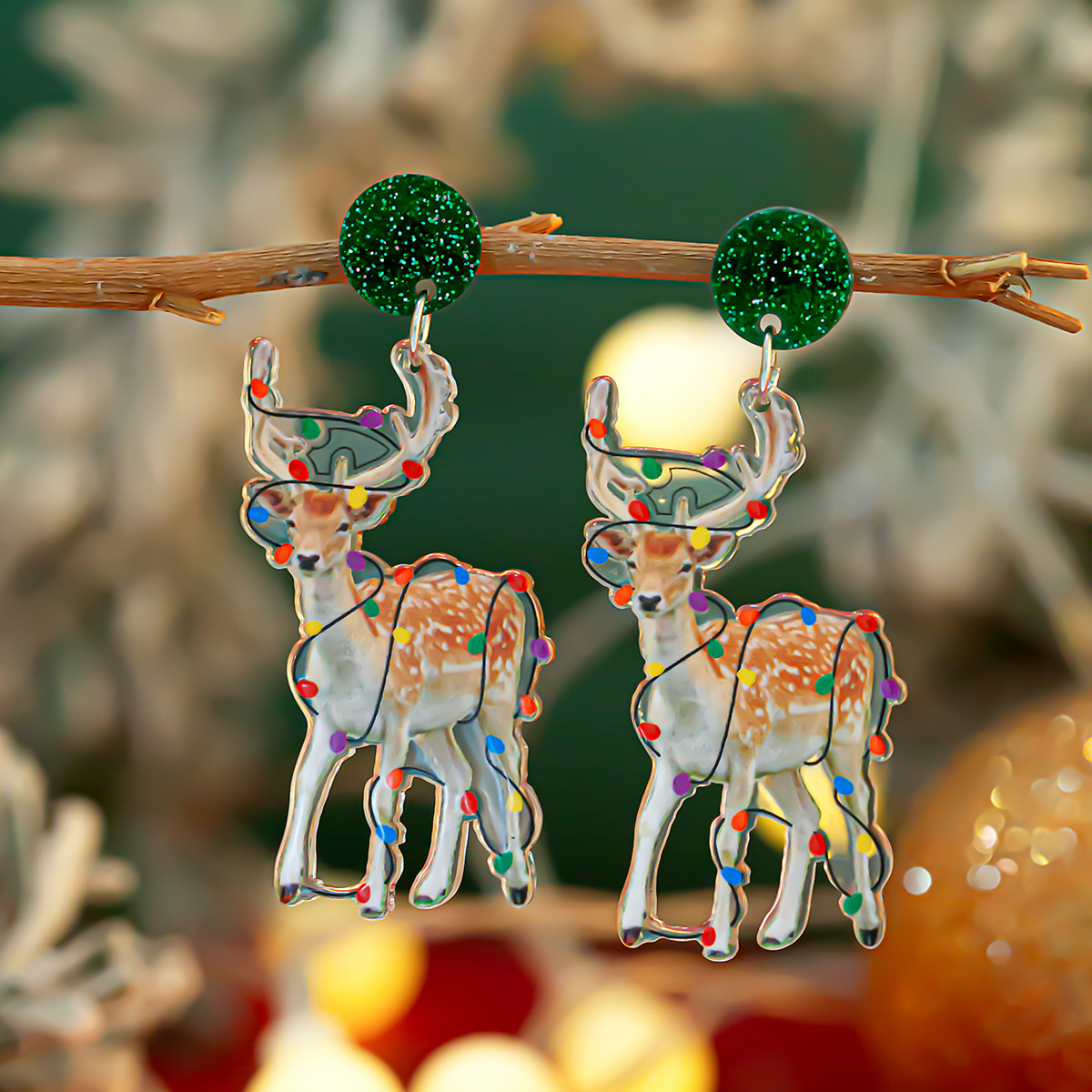 European and American cross-border earrings Christmas reindeer stud earrings cute earrings wholesale trade festival earrings Item Picture