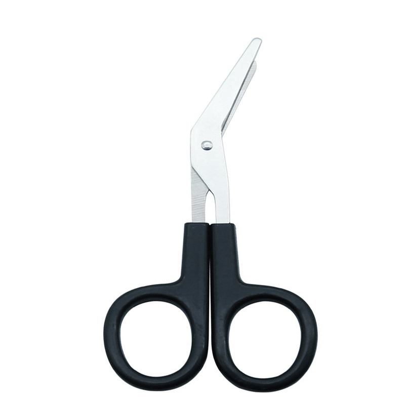 Stainless steel bandage scissors, medical gauze scissors, dressing scissors, serrated elbow scissors, outdoor life-saving canvas scissors undefined