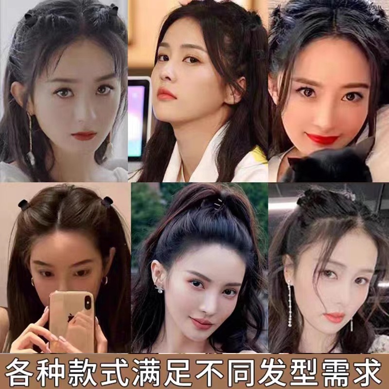 Pumpkin hairpin Girls' small grab set, half tied hair, less hair at the back of the head, high princess head, ponytail bun hair clip Application Scenario