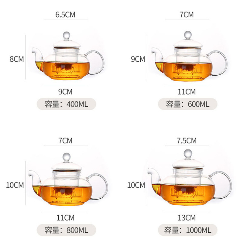 New thickened high-temperature resistant glass teapot set, large household large-capacity teapot for brewing and boiling tea, boiling teapot Application Scenario