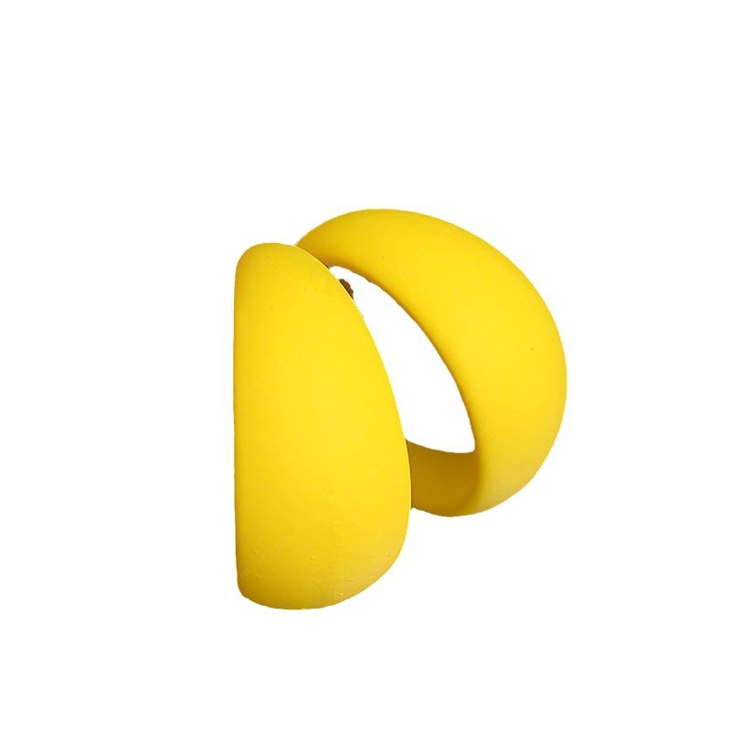 Summer dopamine yellow earrings for women, a niche high-end and elegant style, new 2025 best-selling exaggerated earrings Item Picture