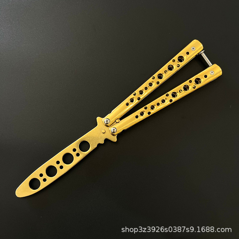 Factory wholesale Y46 butterfly training knife swinging practice comb knife swinging practice tool unsharpened butterfly knife practice undefined