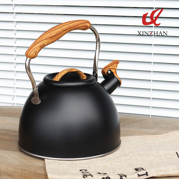 New cross-border folding handle whistling kettle, Amazon whistling kettle, European and American light luxury 3L whistling kettle, flat bottom Specification drawing