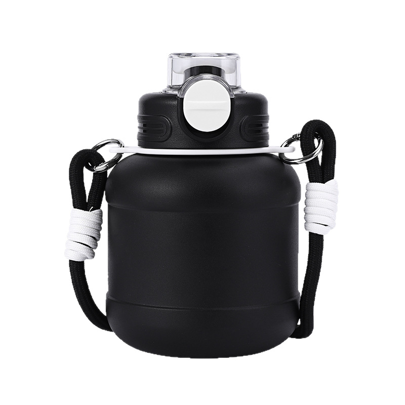 New 316 stainless steel insulated cup, fitness tonnage cup, large-capacity hand-held ring, portable water cup, children's kettle Item Picture