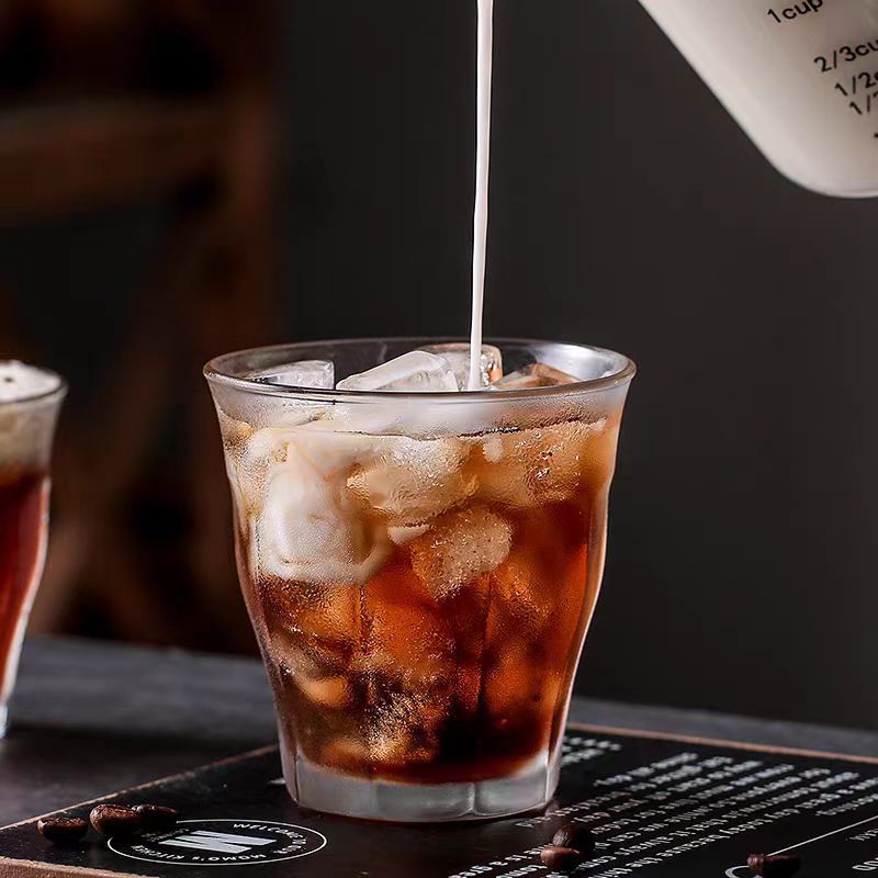 Tempered glass cup, heat-resistant latte art espresso cup, imported coffee cup, transparent Dirty Australian white cup, ins style Application Scenario
