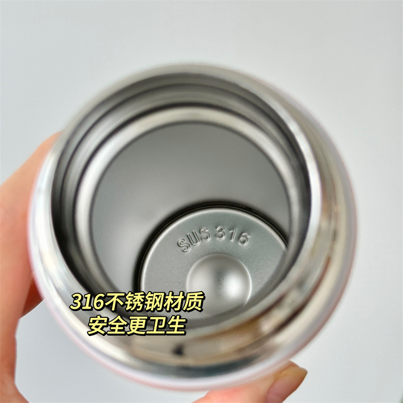 New cartoon cute water cup, student stainless steel portable insulated cup, girls' outdoor one-lid dual-purpose cup for school Application Scenario
