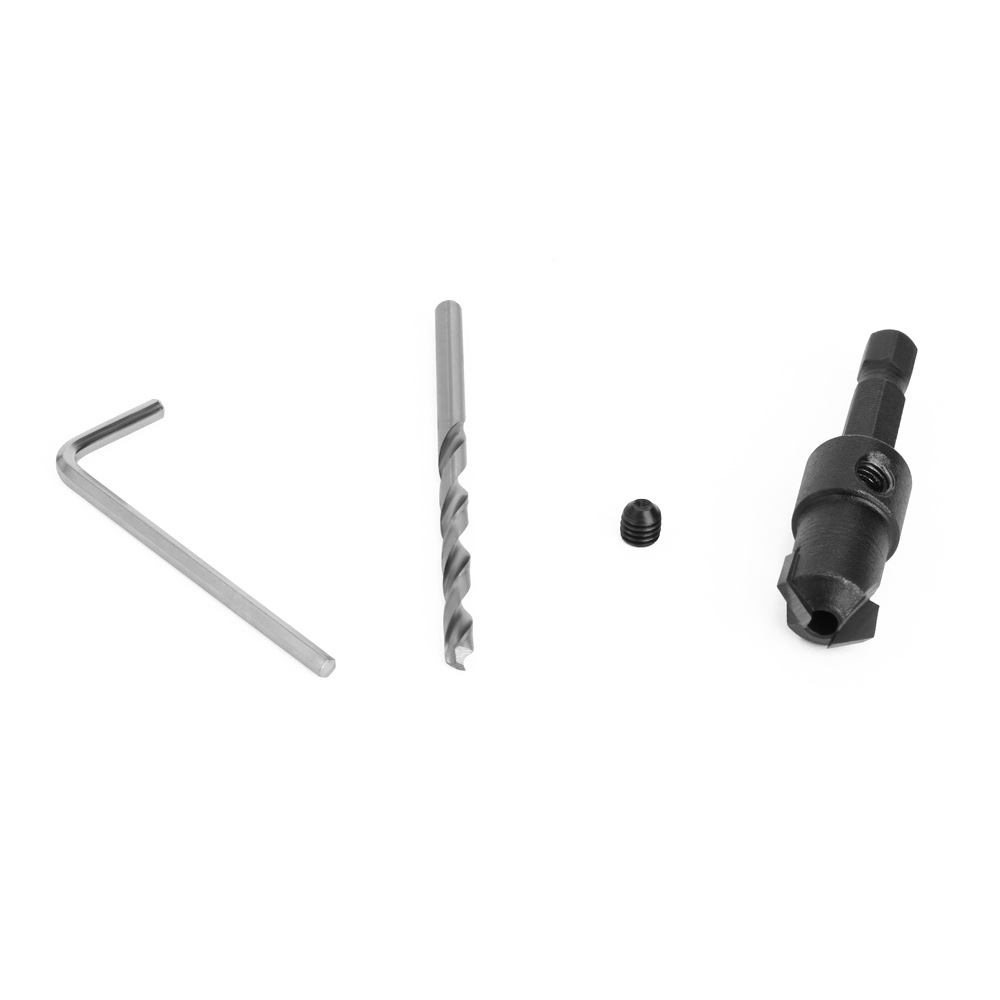 Hexagonal handle counterbore drill, black woodworking counterbore drill, screw step drill, self-tapping screw, alloy head, wood installation Application Scenario