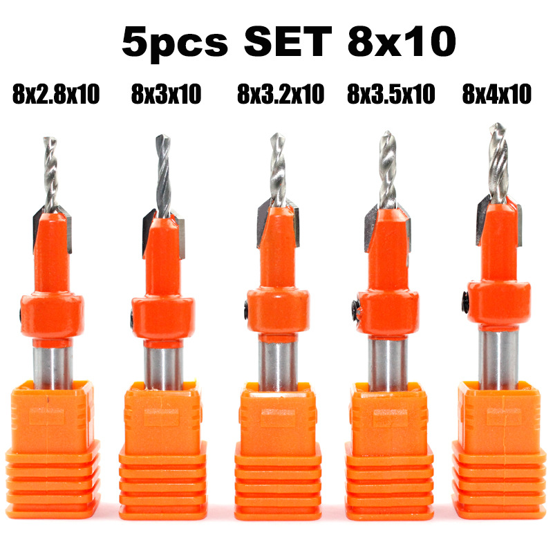 Orange woodworking counterbore drill, conical drill, screw, step drill, self-tapping screw, alloy head, wood installation step drill undefined