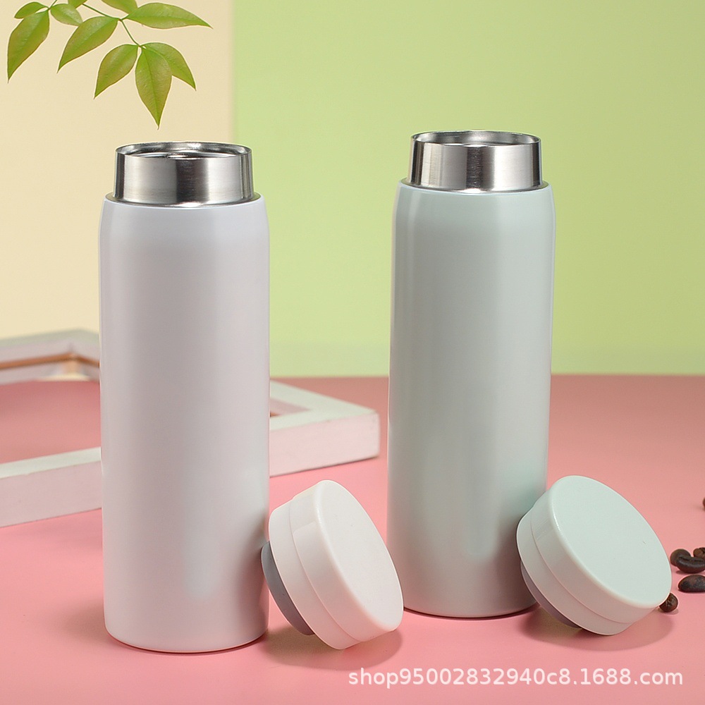 Portable 280ML girls' gift direct water cup, 304 double-layer stainless steel insulated and cold-keeping portable cup, mini insulated cup details Picture
