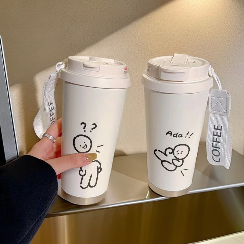 Straw water cup, super cute insulated cup, large-capacity portable coffee cup, sports car, wholesale for male and female students Specification drawing