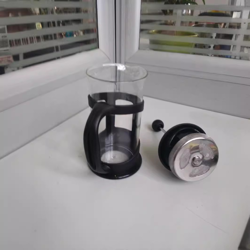 American filter press, coffee pot, French press, French filter press, heat-resistant glass tea pot, filter cup and pot Specification drawing