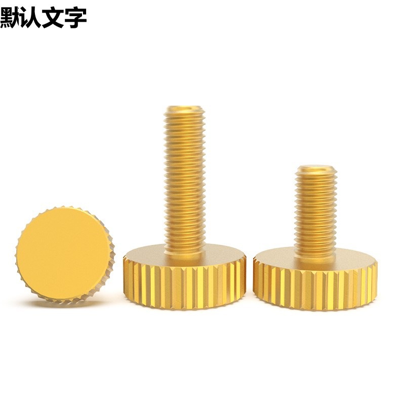 xyt non-standard brass hand-turned screw flat head knurled large head straight thread M3 4 5 6*58 10 1 Specification drawing