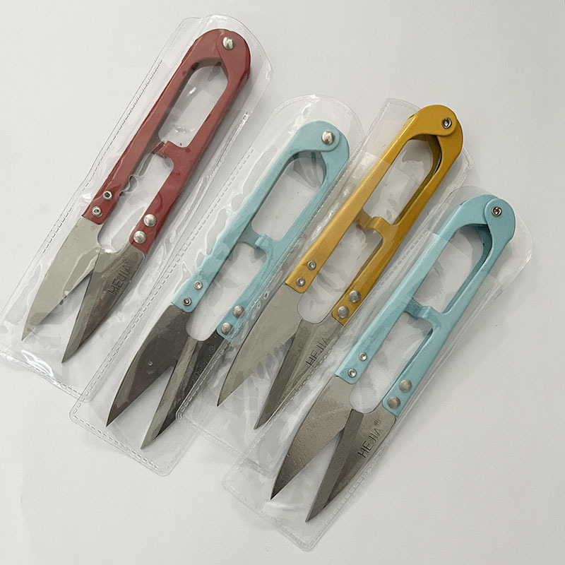 Wholesale of small scissors, U-shaped large spring small yarn scissors, cross-stitch scissors, tailor small scissors, fishing line trimming scissors undefined