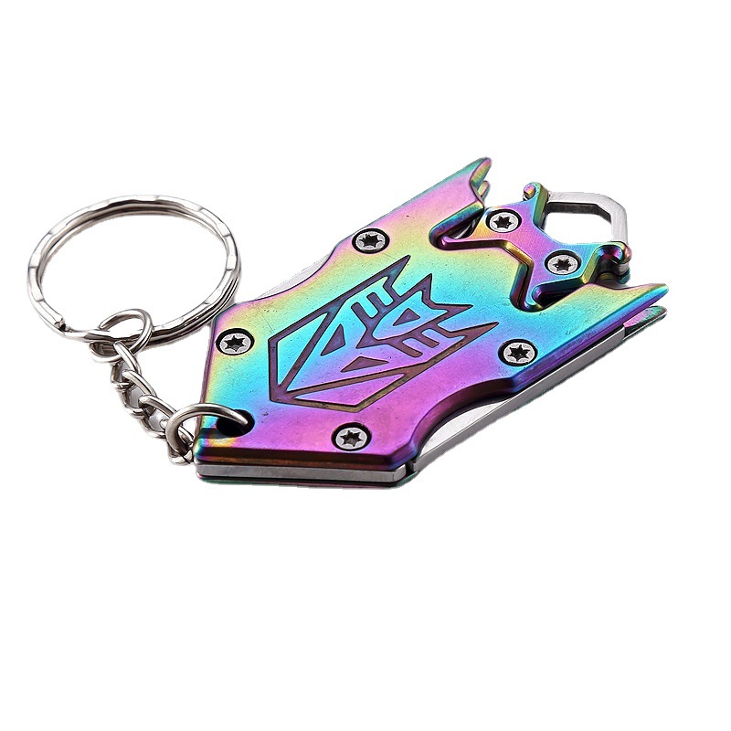 Transformers Mini Folding Knife, portable tactical multi-purpose outdoor keychain knife, gift knife Item Picture